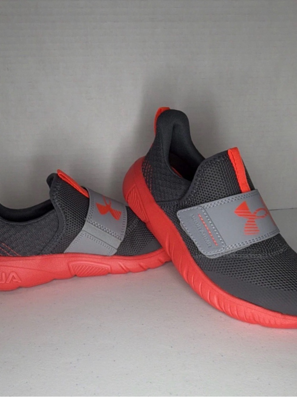 Under Armour Kids Gray & Red Slip-On Sneakers